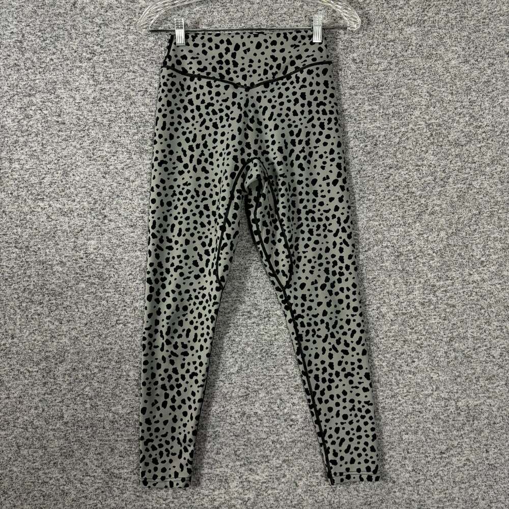 Balance Athleta Women's Size Medium Gray Animal Print High Rise Leggings